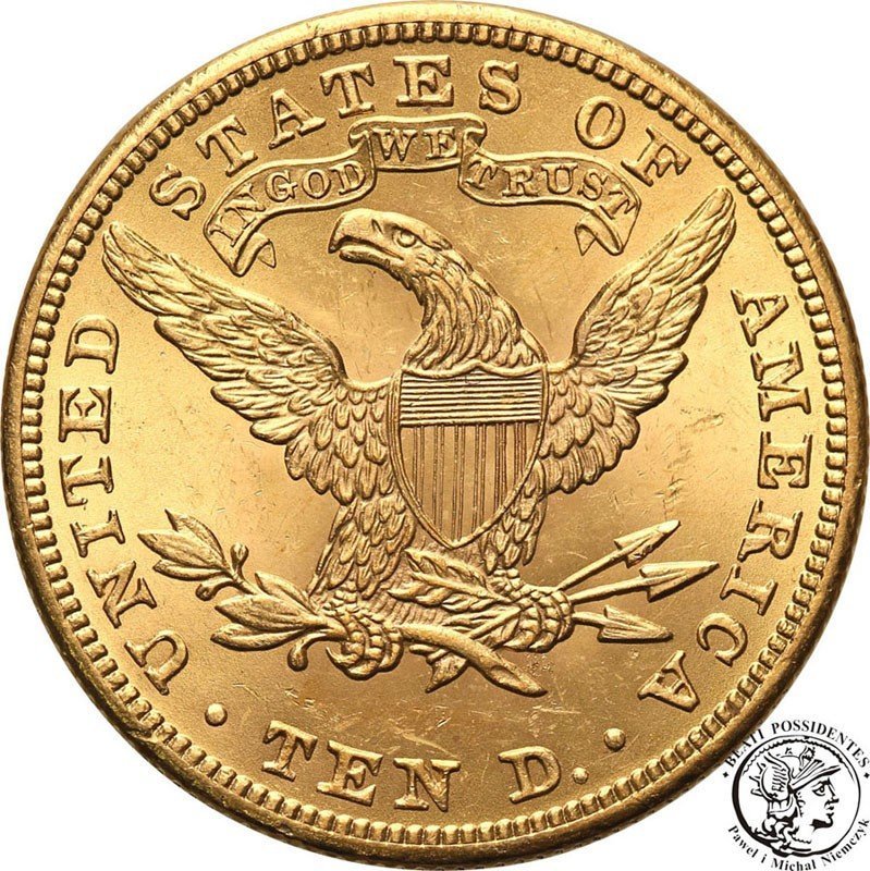 USA 10 dolarów głowa 1901 st. 1/1-